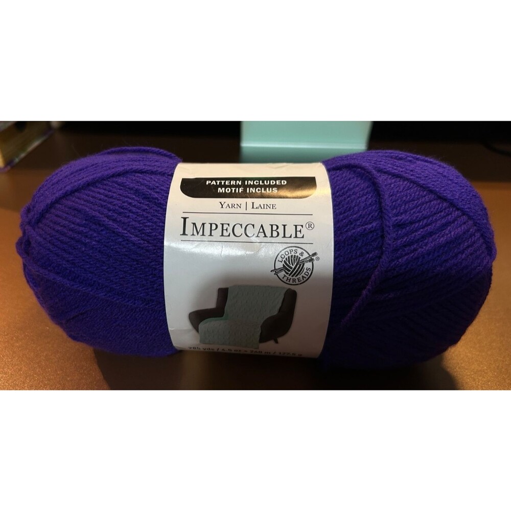 Loops & Threads Impeccable Yarn Grape Punch 285 Yards One Ball